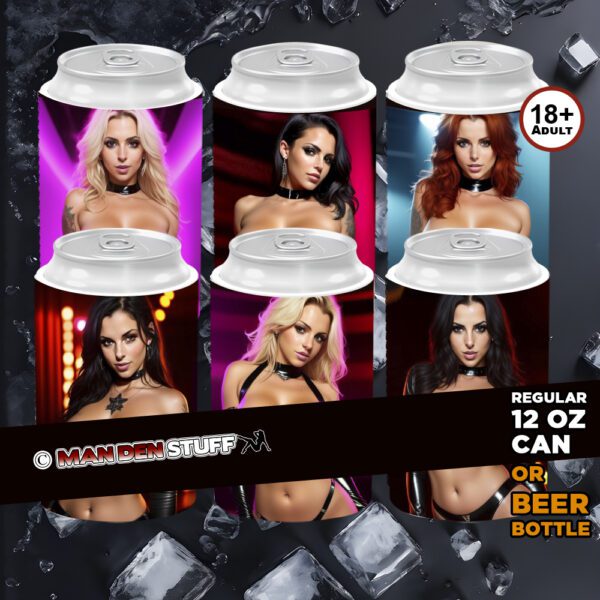 Sexy Babes Topless Bar Beer Can Bottle Holder Cozie #3