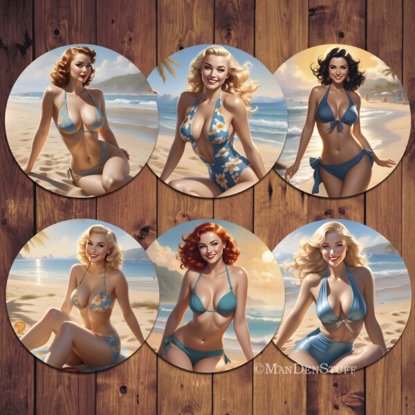 Sexy Pinup Bikini Girls Beer Mug