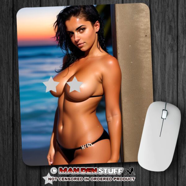 Sexy Beach Babe Topless Mouse Pad #23