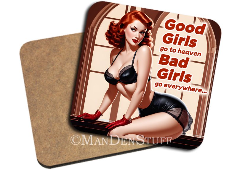 Fun & Naughty Pin Up Girls Drink Coasters - Image 7