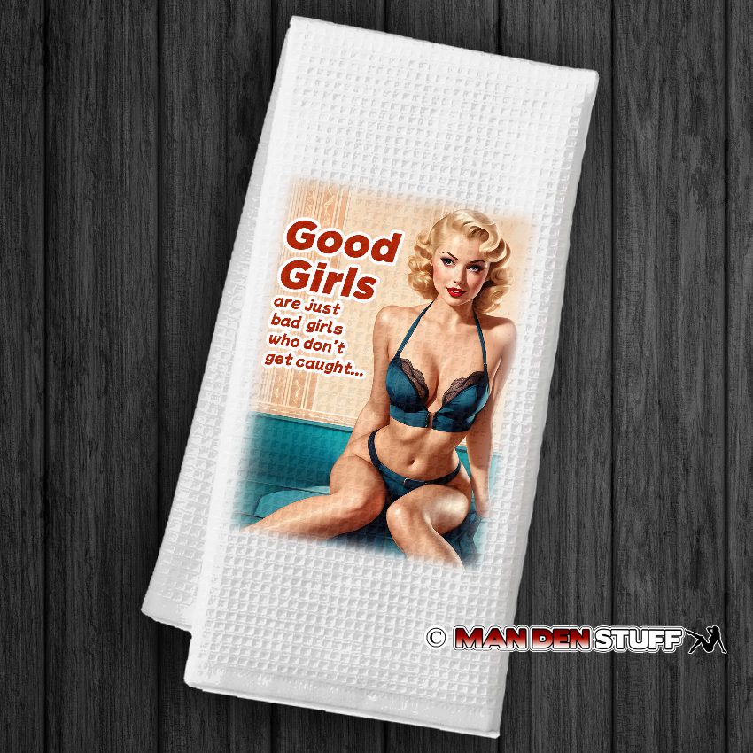 Retro Pinup Bad Girls Kitchen Bar Towel Set - Image 2